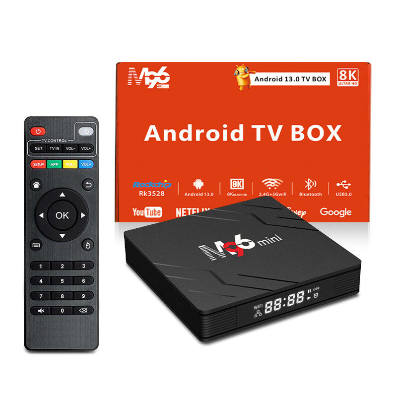 HDMI 2.1 স্মার্ট মিডিয়া বক্স টেকসই, পোর্টেবল অ্যান্ড্রয়েড টিভি বক্স স্মার্ট টিভি জন্য